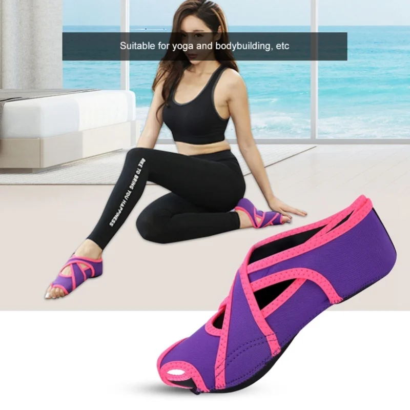 Pilates Yoga Footwear - Adult Anti-Slip Gripped Yoga Socks Breathable