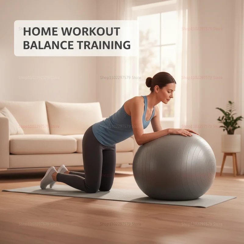 Anti-Burst Yoga Ball with Pump - Pilates Toning Ball ulasan dan harga