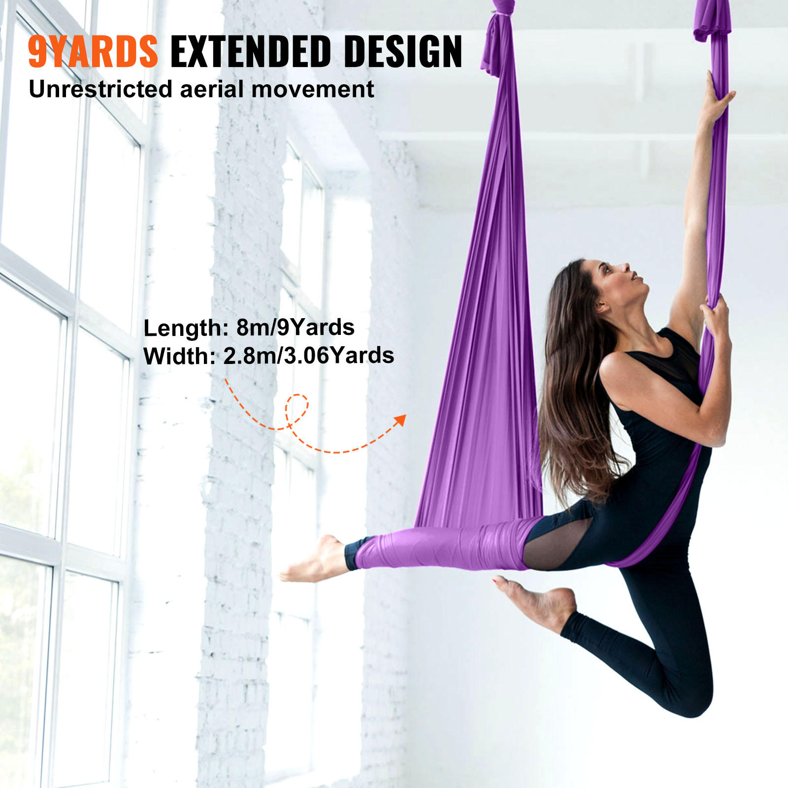 8.7/11Yards Aerial Yoga Hammoc - Aerial Silk Hammock ulasan dan harga