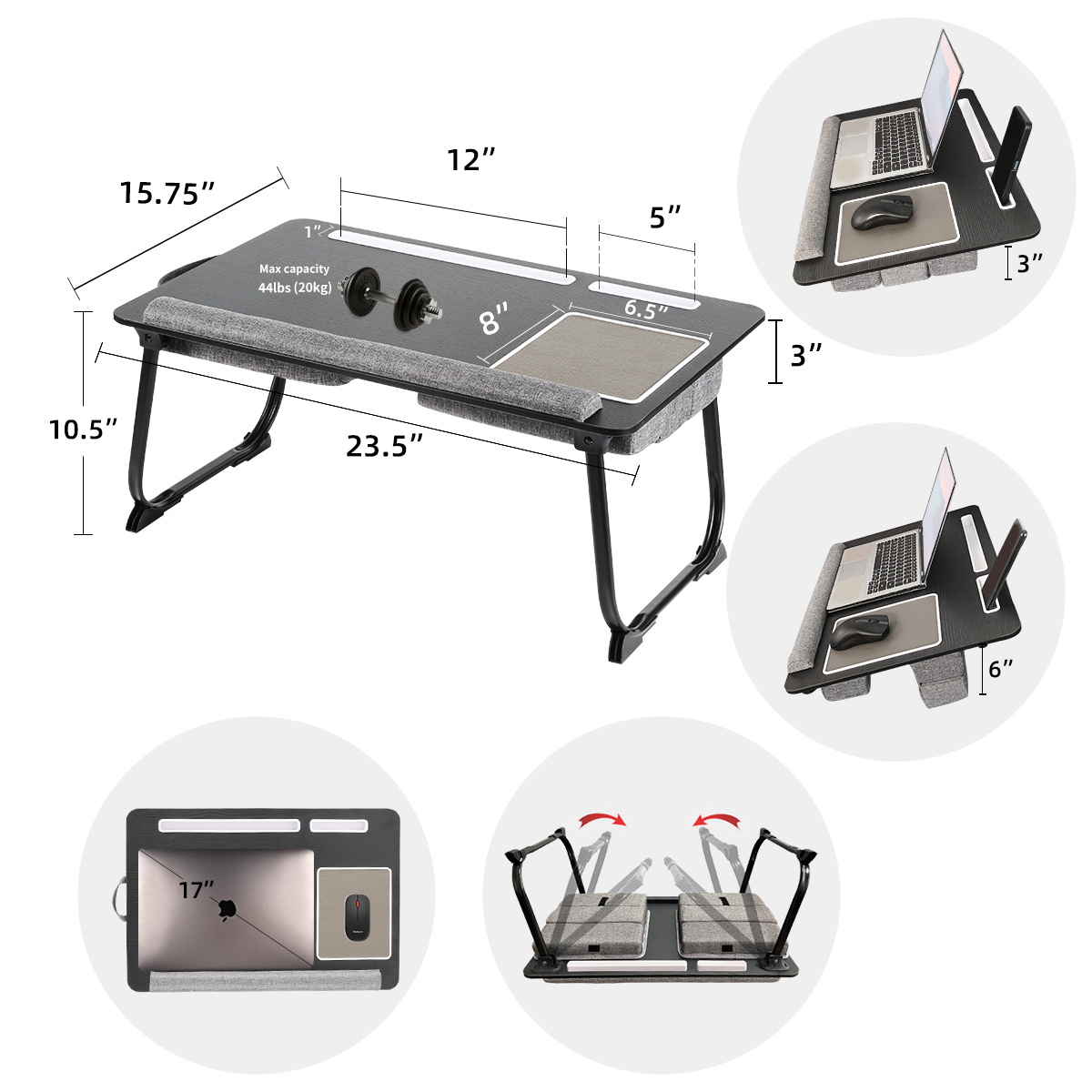 MUMUCC Portable Bed Table For  - Inversion Table Fold ulasan dan harga