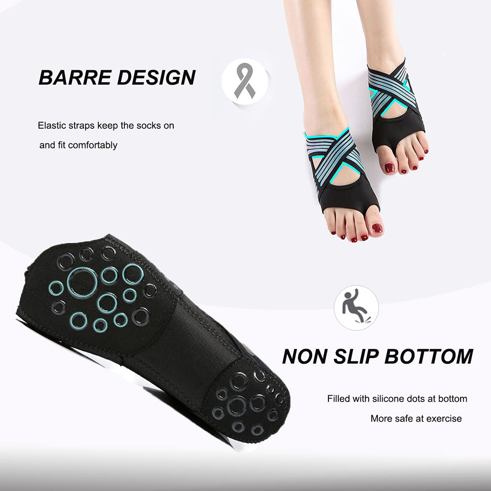 1Pair Women Non-Slip Toeless G - Pilates Yoga Fit ulasan dan harga