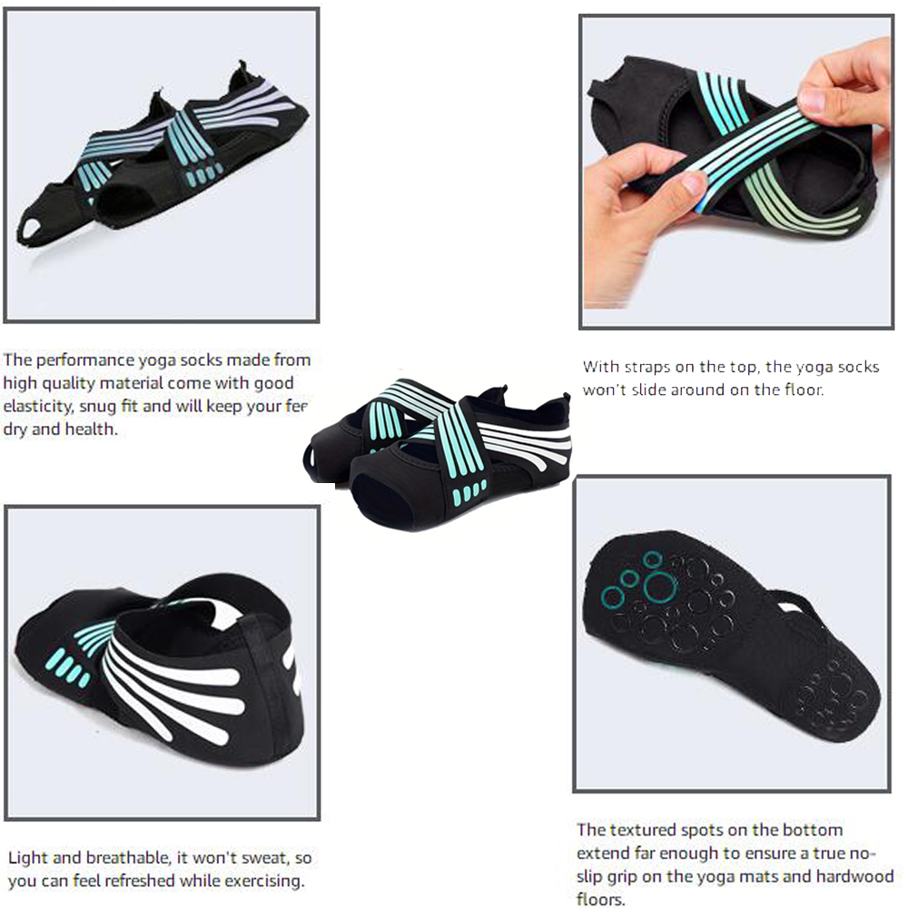 1Pair Women Non-Slip Toeless G - Pilates Yoga Fit ulasan dan harga