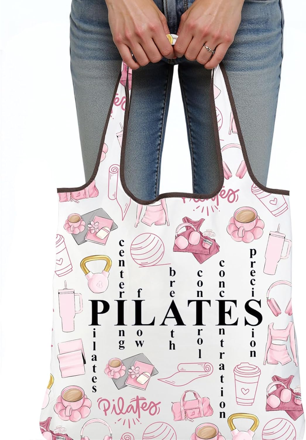 Pink Pilates Tote Bag Gifts fo - Pilates Yoga Instructor ulasan dan harga