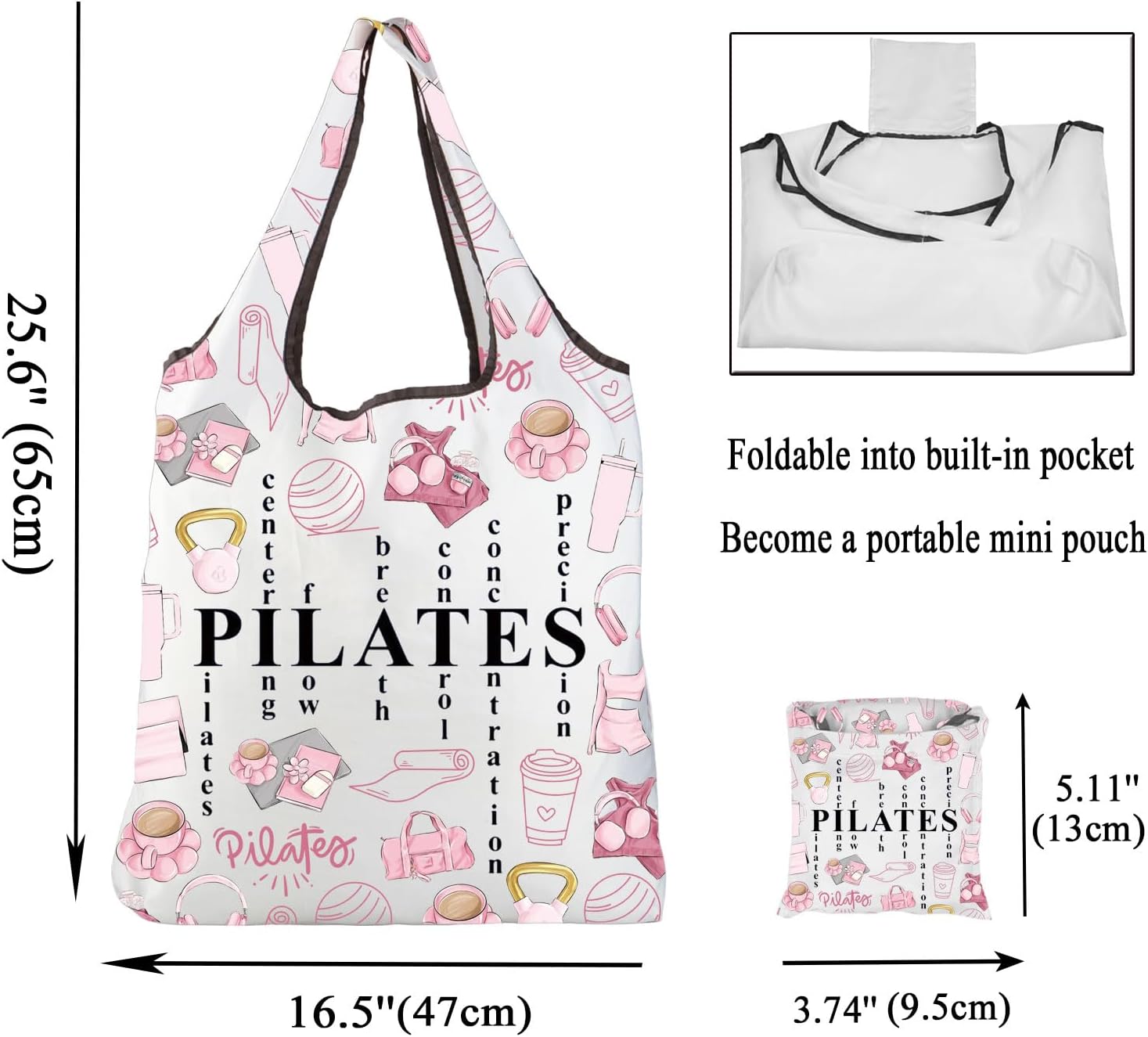 Pink Pilates Tote Bag Gifts fo - Pilates Yoga Instructor ulasan dan harga