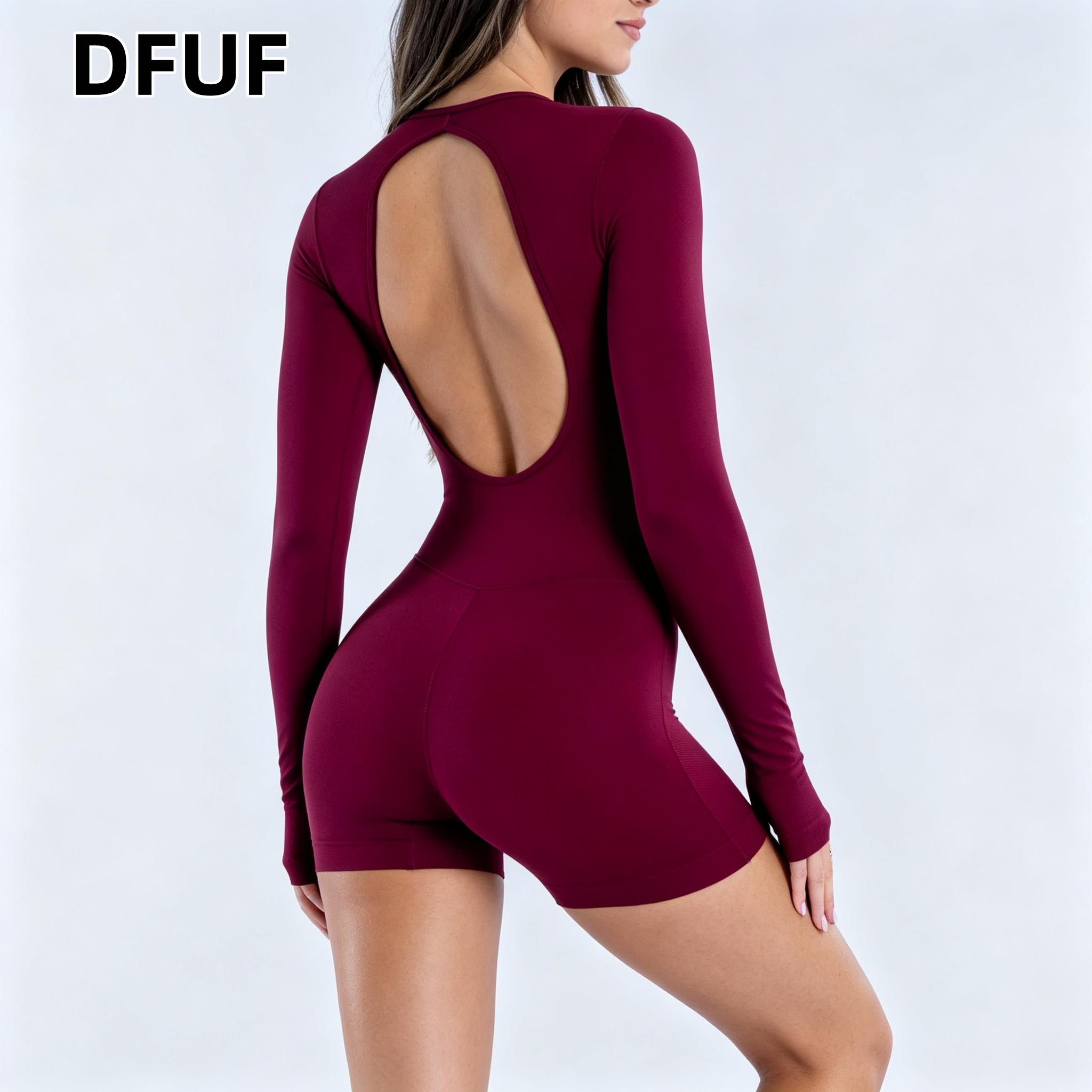 DFUF Women Back Cutout Long Sl - Pilates Yoga Fit ulasan dan harga