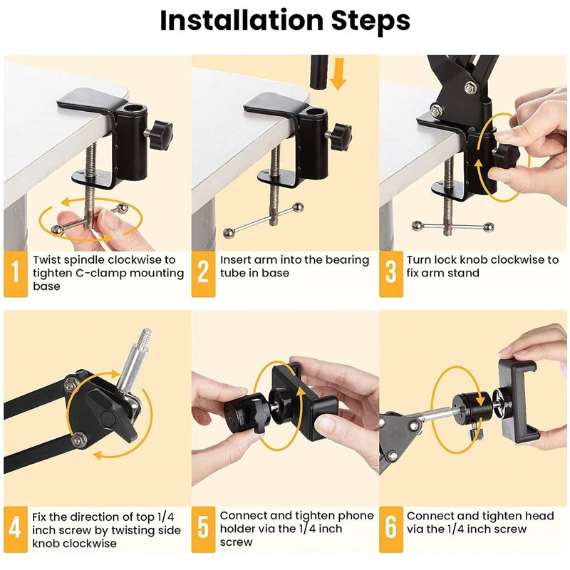 Flexible Arm Tripod For Phone  - Inversion Table Fold ulasan dan harga