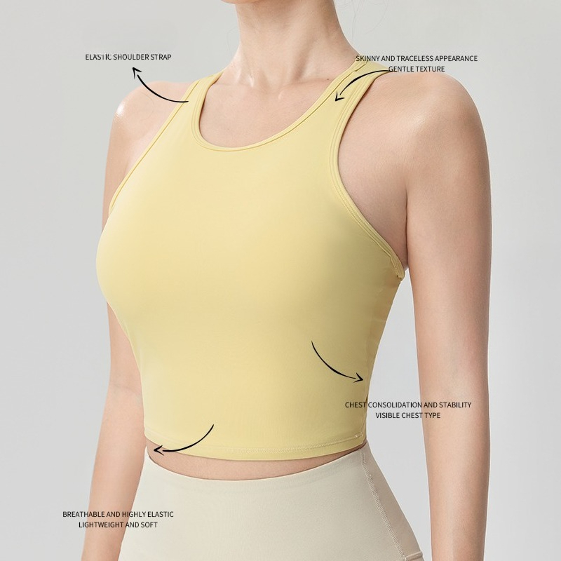 Integrated Fixed Chest Pad Run - Pilates Yoga Fit ulasan dan harga