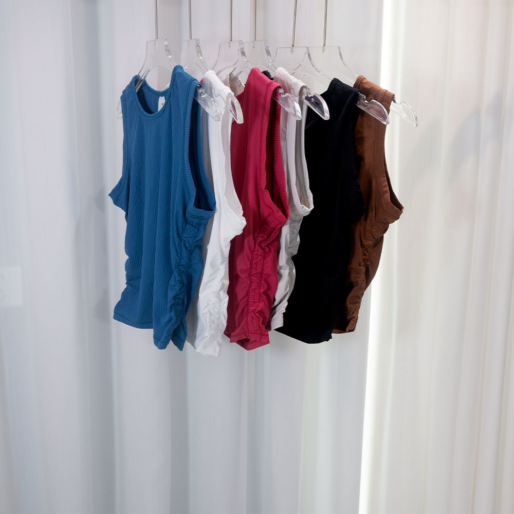 Summer Yoga Wear Ribbed Tank T - Pilates Yoga Fit ulasan dan harga