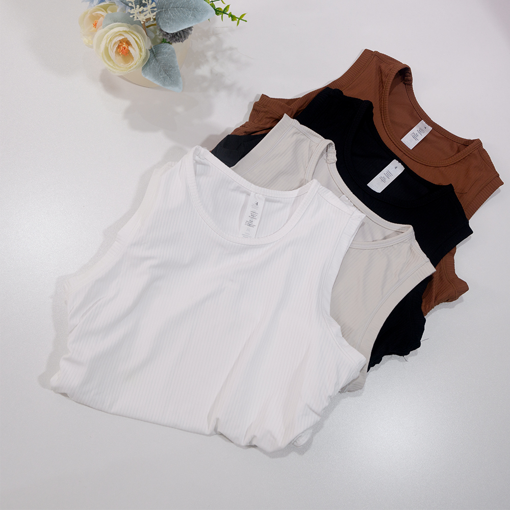 Summer Yoga Wear Ribbed Tank T - Pilates Yoga Fit ulasan dan harga